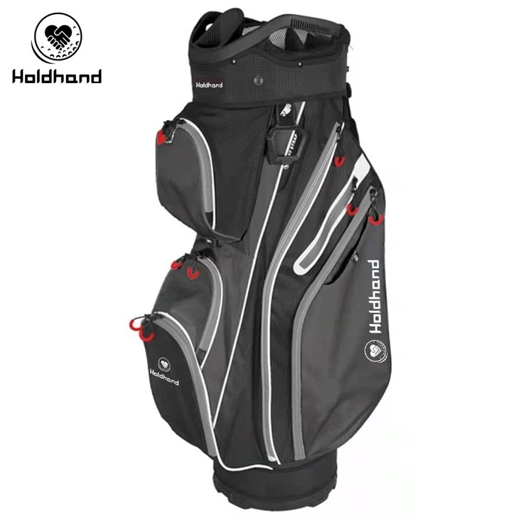 Durable Golf Transport Equipped With 15-tier Club Organization, Exclusive Putter Niche, Multi-purpose Storage, Chilled Drink Compartment, Adjustable Harness, And Rapid-release Rain Shield – Universal Use.