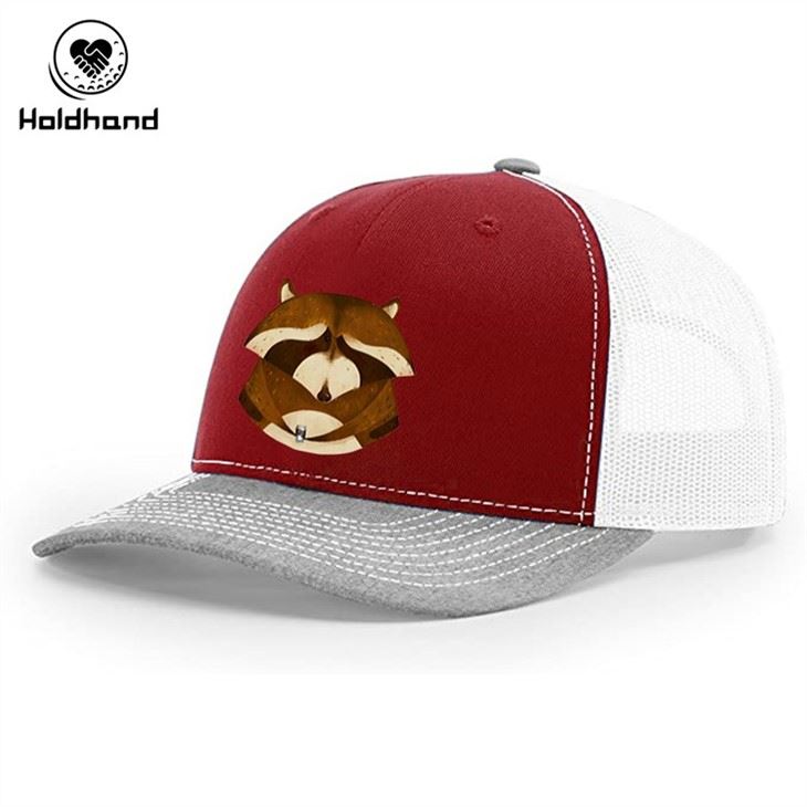 5 PANEL MENS GOLF HAT CARTOON BEAR PRINTING DESIGN FACTORY PRICE