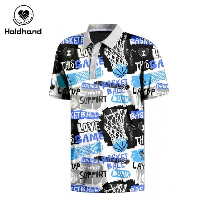 Golf Cotton Soft Button Polo Collar Short Sleeve Print Men Custom Manufacturers Polo Shirts Plus Size Men's Shirts