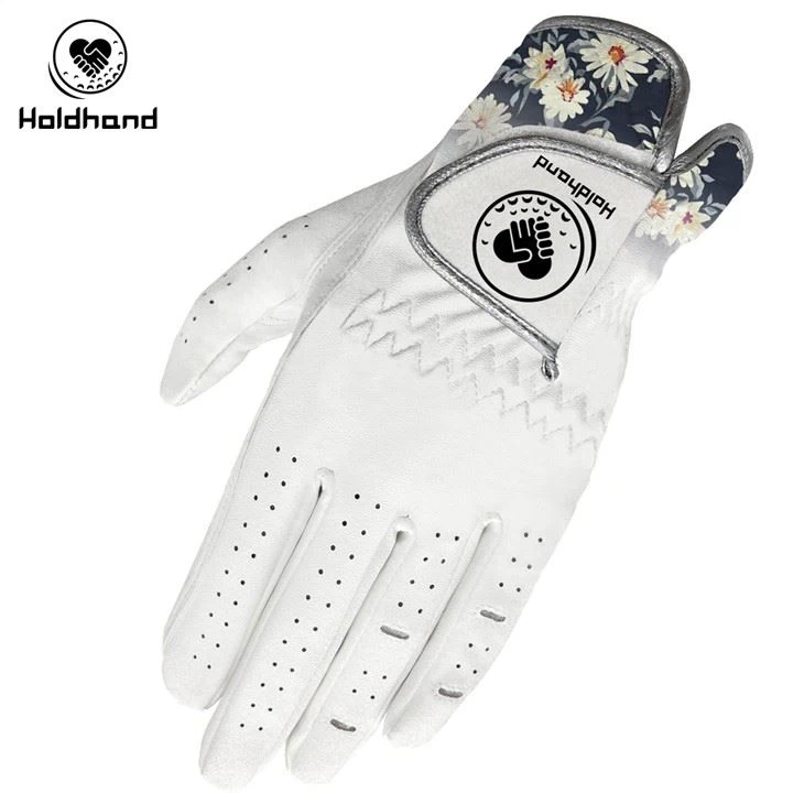 Monaróir Gailf Glove Bróidnithe Saincheaptha Lógó Lámhainní Gailf Cáilíochta Préimh Aimsire OEM na bhFear