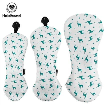 Díol Te Nice Clúdach Ceann Dearaidh Do Thiománaí Fairway Wood Hibrid PU Leather Golf Headcovers OEM Custom Logo